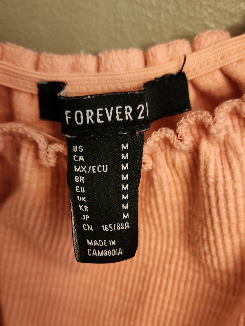 Forever 21 Smocked Off-Shoulder Crop Top - Picture 3 of 16